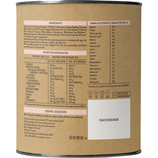 NUTRA NATURALS Collagen Beauty Watermelon Strawberry 225g