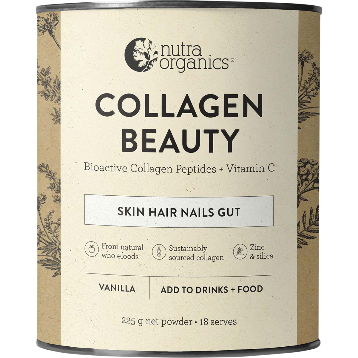NUTRA NATURALS Collagen Beauty Vanilla 225g