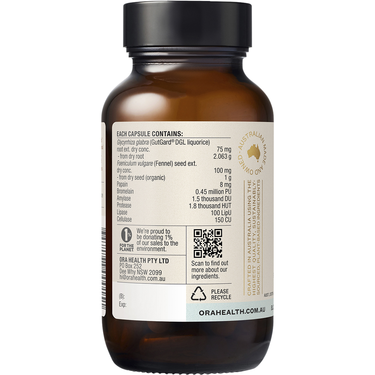 ORA HEALTH Debloat and Digest 60 Caps